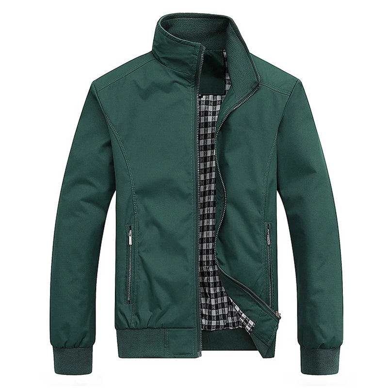 2026 Spring Autumn Casual Solid Fashion Slim Bomber Jacket Men Overcoat New Arrival Baseball Jackets Men's Jacket M-6XL 8XL Top