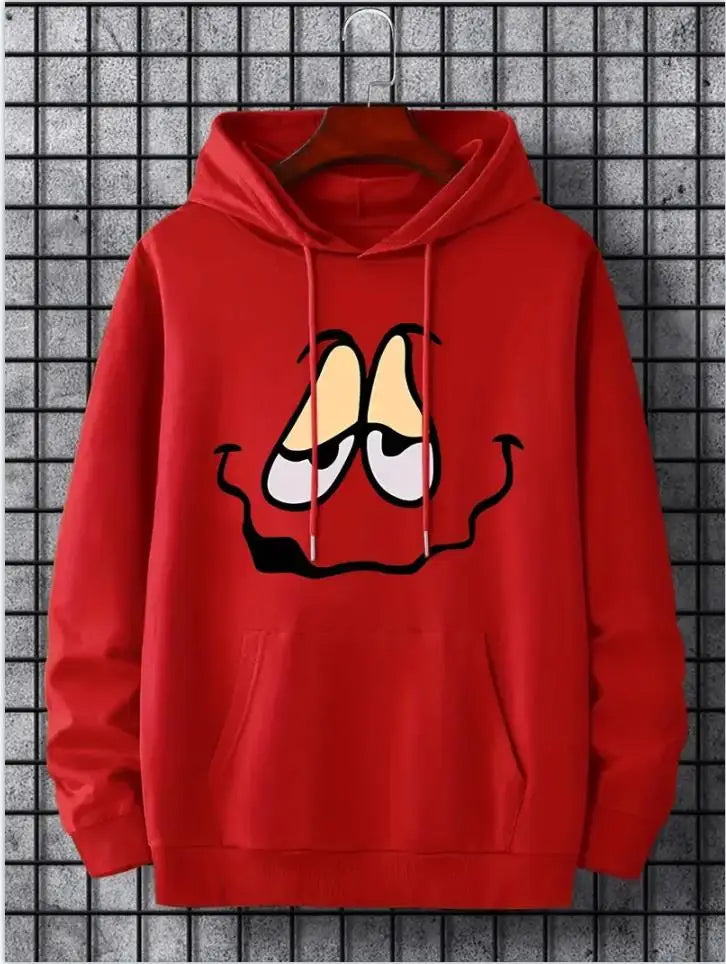 Hoodies For Men, Maple Leaf Canada Print Hoodie, Men’s Casual Pullover Hooded Sweatshirt With Kangaroo Pocket For Spring Fall