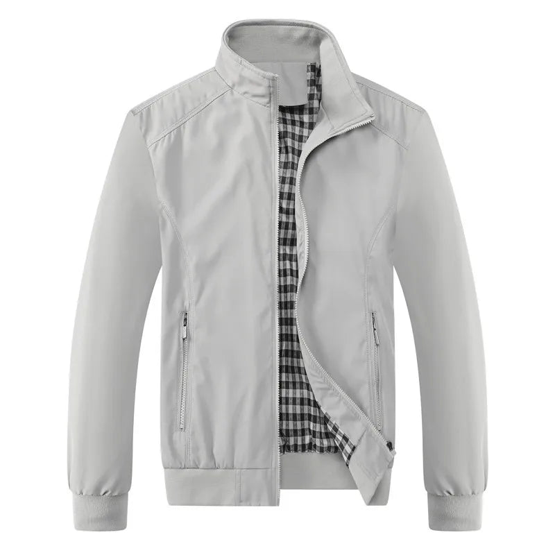 2026 Spring Autumn Casual Solid Fashion Slim Bomber Jacket Men Overcoat New Arrival Baseball Jackets Men's Jacket M-6XL 8XL Top
