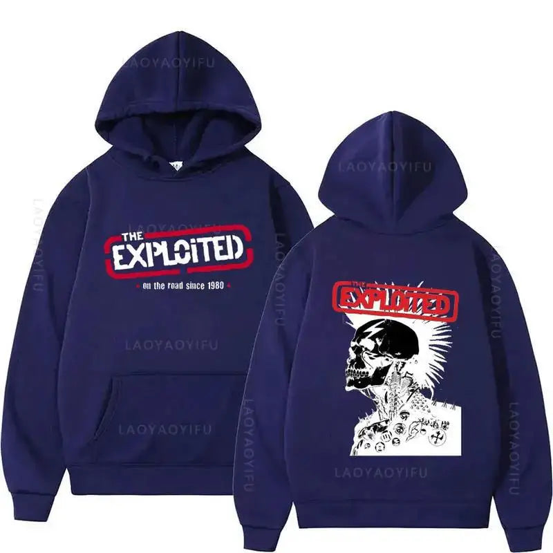 Hoodies THE EXPLOITED Theme Singer Graphic Printing Clothing Hooded Hip Hop Casual Unisex Autumn Winter Fleece Sweatshirts