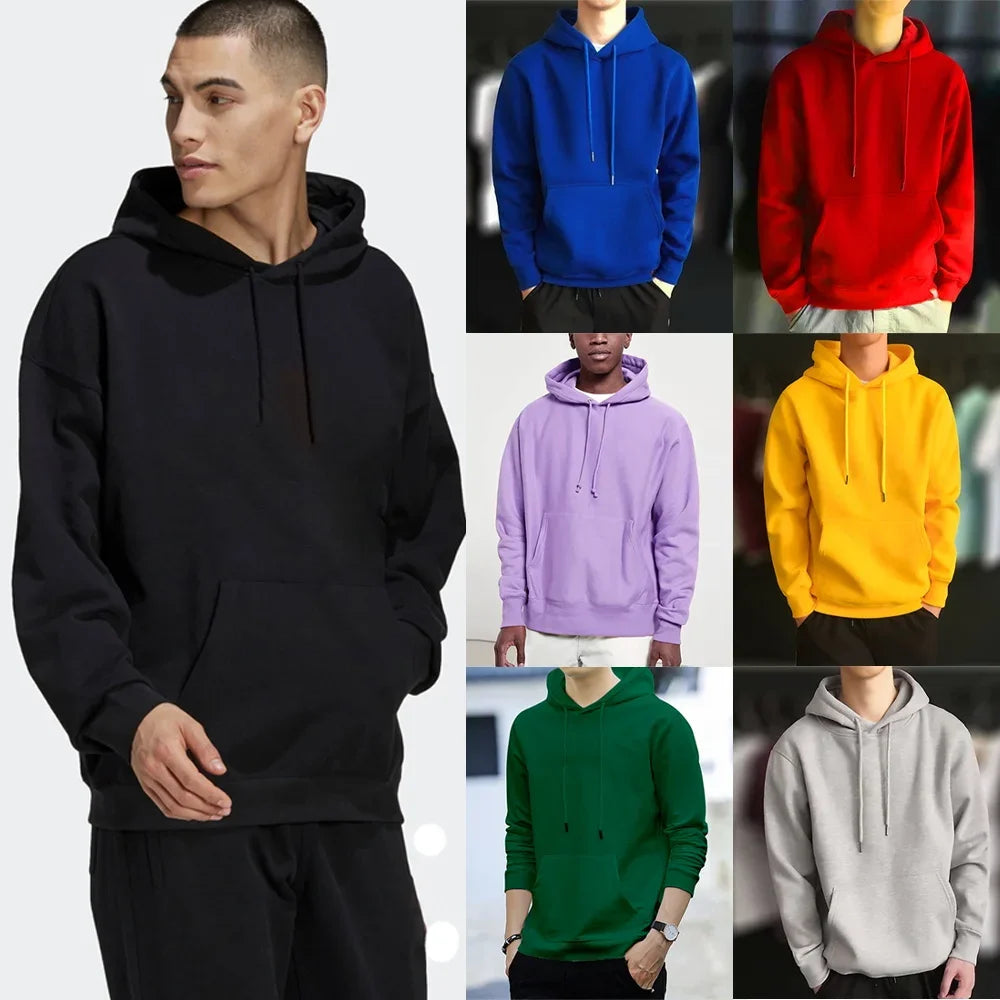 Hoodies 2026 New Men Harajuku Hooded Sweatshirts Casual All-match Pullover Streetwear Sweater Fashion Clothing Sweatshirt Hoodie
