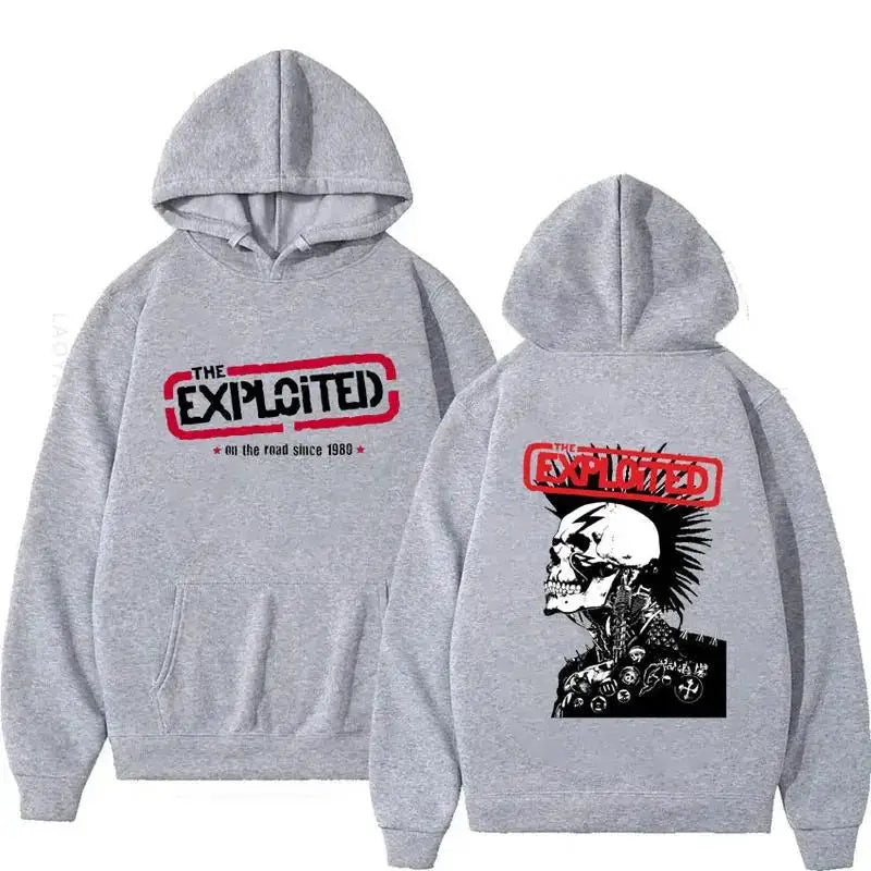Hoodies THE EXPLOITED Theme Singer Graphic Printing Clothing Hooded Hip Hop Casual Unisex Autumn Winter Fleece Sweatshirts